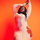 OHEMAA LONG SLEEVE FITTED MAXI DRESS - CLAYLIGHT
