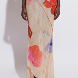 SISI COWL BACK ASYMMETRIC GOWN - ILÉ PRINT (Made To Order)